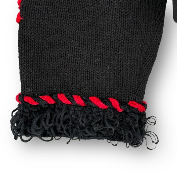 Jack B Quick Reindeer Christmas Cardigan Sweater Sz Medium Pom Pom Jingle Bells - Picture 4 of 6